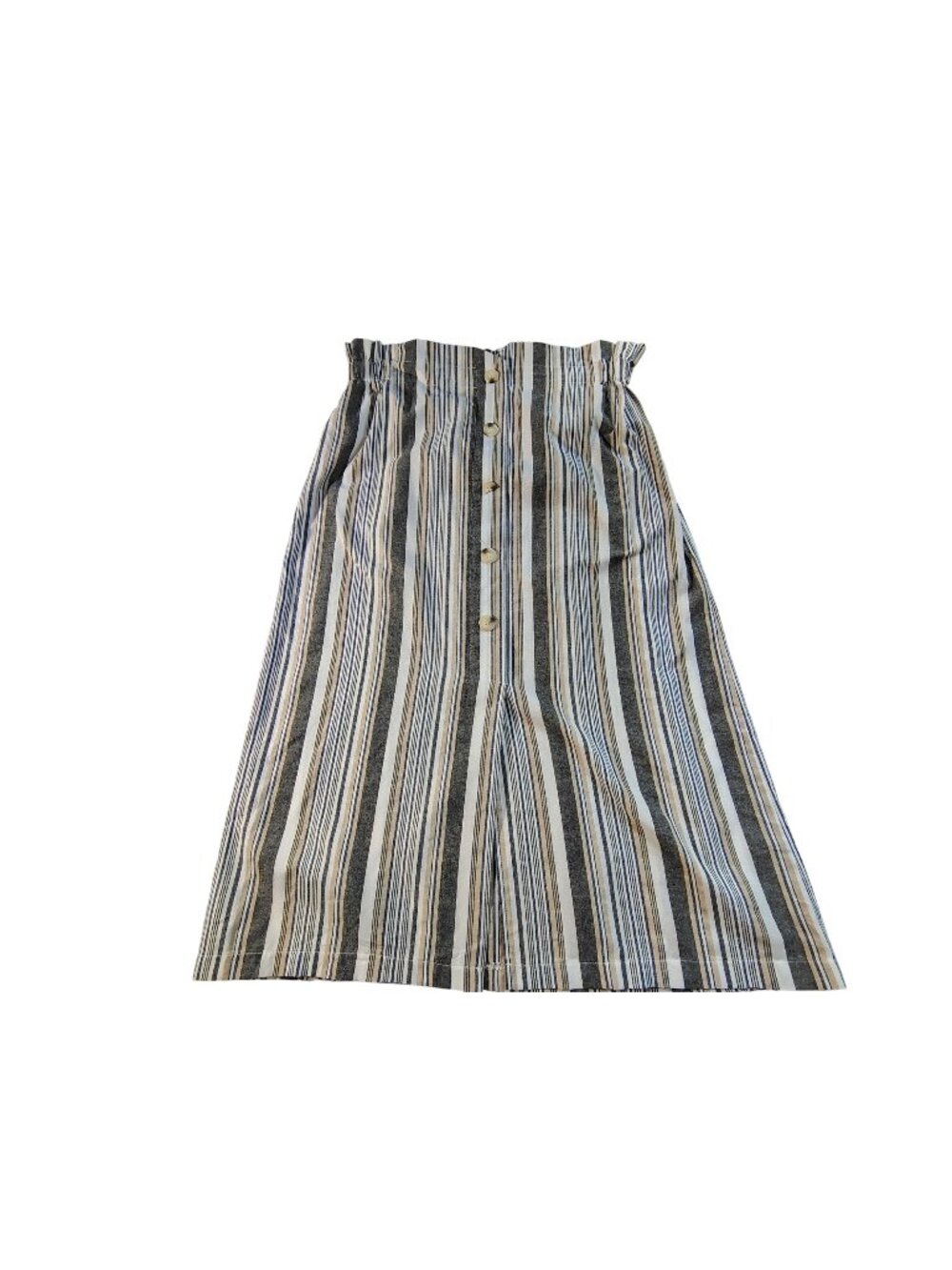Arianna BY Howard`s Striped Maxi Skirt With Button Front XL - Polyester & Cotton